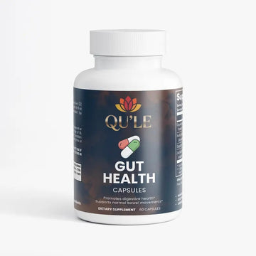 QU'LE Gut Health Capsules - 60 Count, Organic Apple Cider Vinegar & Inulin for Digestive Support, Lactobacillus Acidophilus & DigeZyme® for Nutrient Absorption