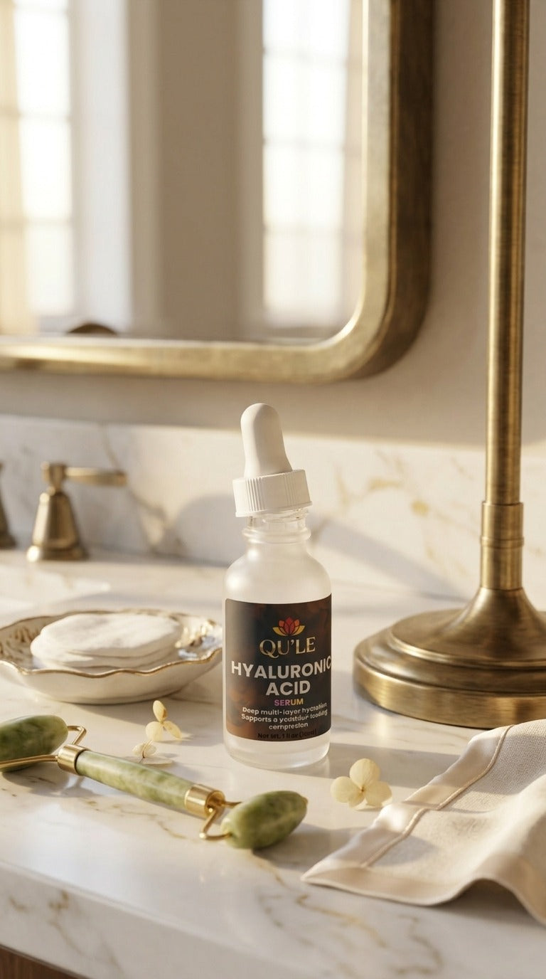 QU'LE Hyaluronic Acid Serum with Multi-Molecular HA – Hydrating & Skin Rejuvenating Formula